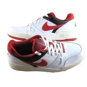 Nike Men's Full Force Low Basketball Shoes White Mystic Red Black Sizes NIB